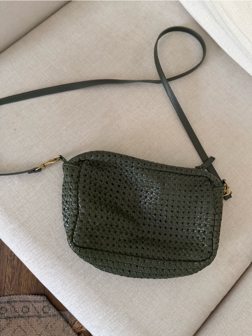 Clare V. Marisol Bag in Army Rattan